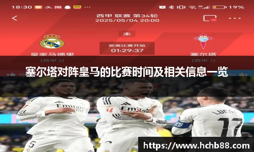 塞尔塔对阵皇马的比赛时间及相关信息一览